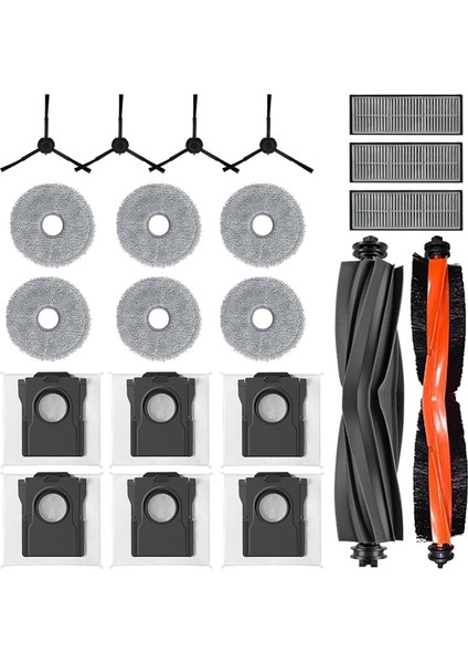 Dreame X30 X30PRO Ultra X30PRO Plus Robot Süpürge Ana Yan Fırça Hepa Filtre Paspas Bezi Toz Torbaları Parçaları (Yurt Dışından)