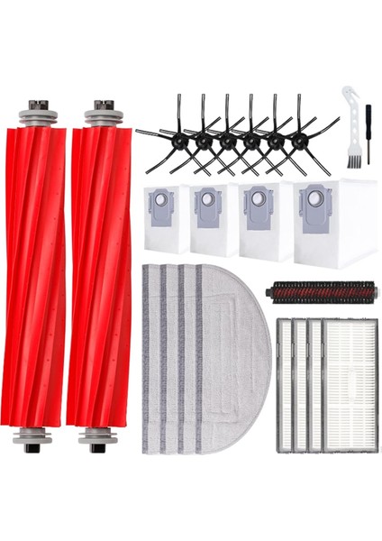 Roborock S7 Maxv Ultra Robot Süpürge Yedek Parçaları Ana Yan Fırçalar Hepa Filtreler Toz Torbaları Paspas Pedleri (Yurt Dışından)