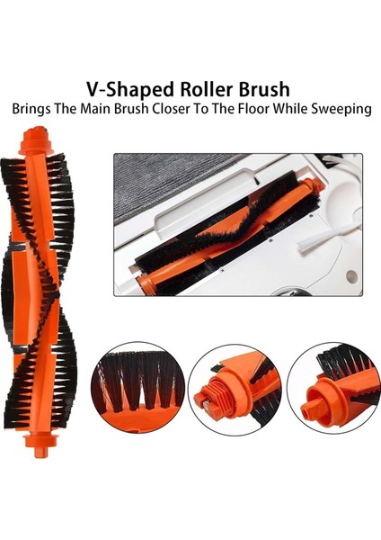 Xiaomi Mi Için Robot Vakum Paspas 2 S/paspas Pro/paspas P/robot Vakum S12/S10 AB/STYJ02YM Ana Yan Fırça Hepa Filtre Paspas Bezi (Yurt Dışından) modelleri