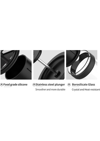 Tımemore French Pot French Taşınabilir Taşınabilir Cam Kahve Makinesi El Yapımı Kahve Filtresi 450ML (Yurt Dışından) indirimleri