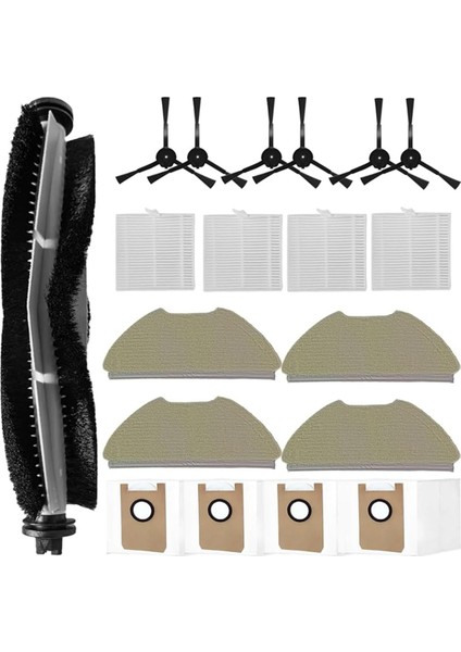 Airrobo T20 Robot Süpürge Ana Yan Fırça Hepa Filtre Paspas Bezi Toz Torbaları Yedek Parçaları (Yurt Dışından)