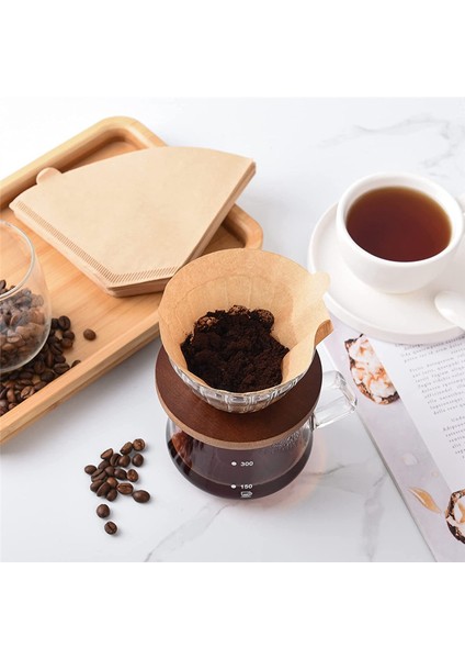 300 Adet Kahve Filtresi 4 Tek Kullanımlık Kahve Filtresi 4 Koni Kağıdı Pour Over Kahve Makineleri/kahve Damlatıcı Konileri Için (Yurt Dışından) modelleri