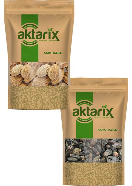Tane Halile Seti 100 gr Tane Sarı Halile + 100 gr Tane Kara Halile