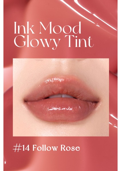 Kalıcı, Pigmentli, Parlak Bitişli Tint PERIPERA Ink Mood Glowy Tint 14 Follow Rose (Peritage)