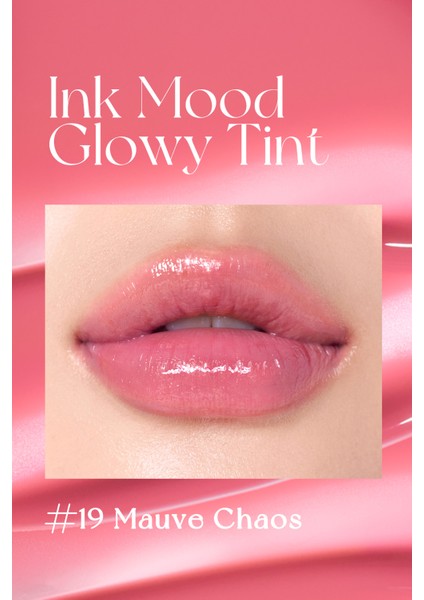 Kalıcı, Pigmentli, Parlak Bitişli Tint PERIPERA Ink Mood Glowy Tint 19 Mauve Chaos (Honey K-Ookie)