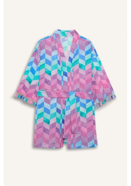 Regular Fit Desenli Pamuklu Kimono-Fall in Love Z9813AZ24SM