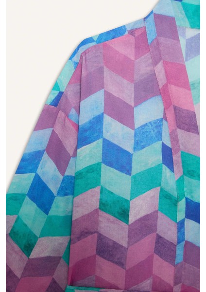 Regular Fit Desenli Pamuklu Kimono-Fall in Love Z9813AZ24SM