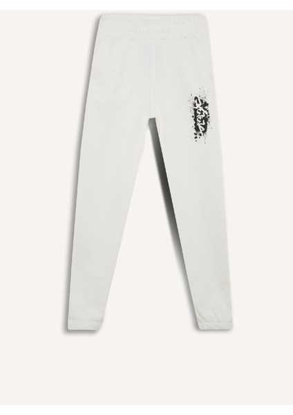 Kız Çocuk Beli Lastikli Baskılı Jogger Eşofman Altı E0025A825SP