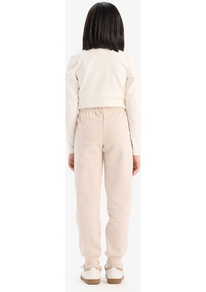 Kız Çocuk Baskılı Beli Paçası Lastikli Jogger Eşofman Altı D7012A824WN