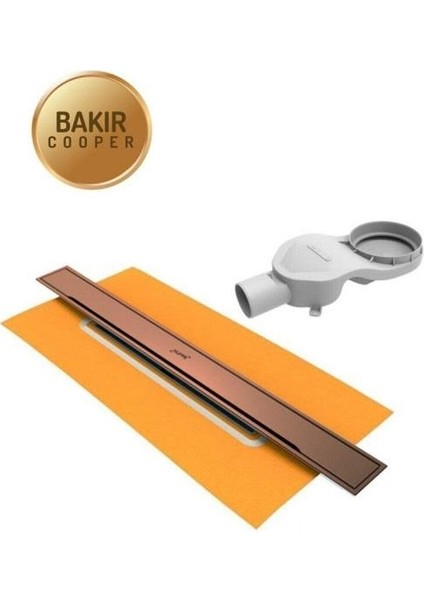 Duş Kanalı 60 cm Galata A Parlak Bakır Yan.ç Yandan Çıkışlı 47H00210000PB014