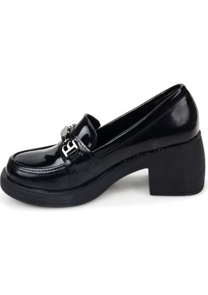 Papuçccity Fendii 03073 Kadın Günlük Topuklu Loafer Ayakkabı fırsatları