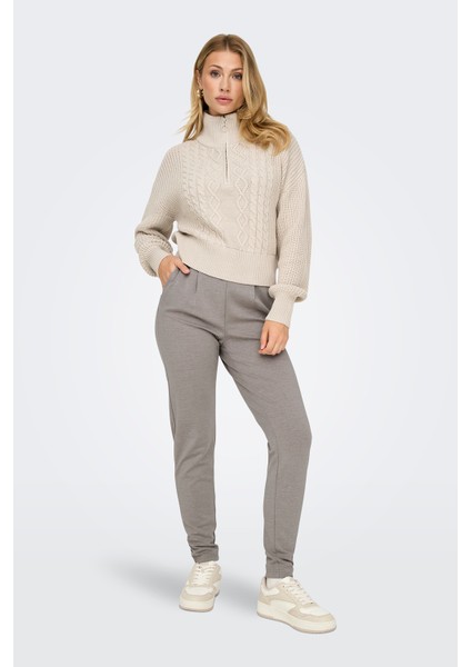 Normal Bel Regular Fit Dar Paça Onlpoptrash Pantolon Bayan Pantolon 15115847