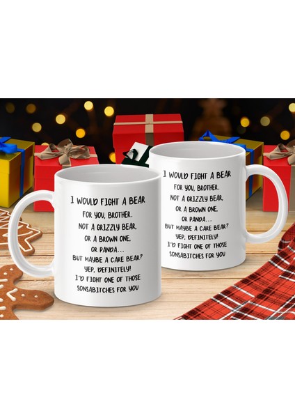 Kardeşler Için Komik Hediyeler, Senin Için Bir Ayıyla Savaşırdım Kız Kardeş Kahve Kupası indirimleri