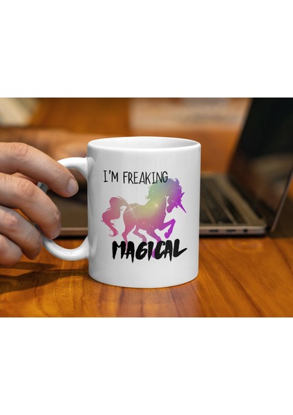 I'm Freaking Magical Unicorn Komik Kahve Fincanı Çay Fincanı Hediye Fikri, Unicorn Lover Hediye Fikri