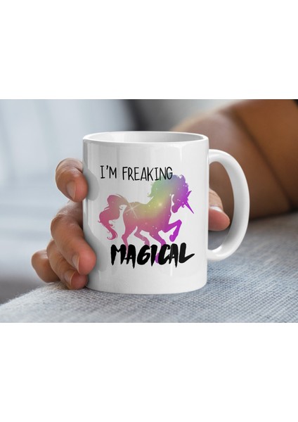 I'm Freaking Magical Unicorn Komik Kahve Fincanı Çay Fincanı Hediye Fikri, Unicorn Lover Hediye Fikri