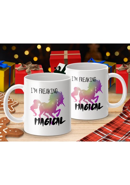 I'm Freaking Magical Unicorn Komik Kahve Fincanı Çay Fincanı Hediye Fikri, Unicorn Lover Hediye Fikri