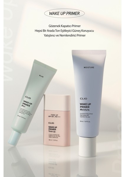 Uzun Süre Kalıcı Ton Eşitleyici Görünüm Sunan Makyaj Bazı CLIO Wake Up Primer Tone Up