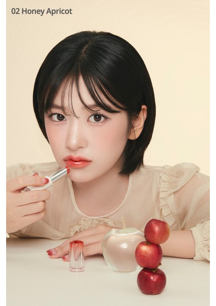 Yoğun Pigmentli ve Işıltılı Dudak Balmı CLIO Crystal Glam Balm (02 Honey Apricot)