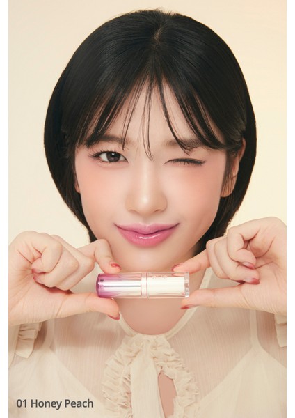 Yoğun Pigmentli ve Işıltılı Dudak Balmı CLIO Crystal Glam Balm (01 Honey Peach)