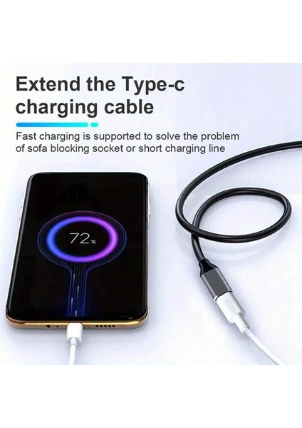 FC-K09 Type-C Usb-C Male To Type-C Female Çevirici- 1 mt