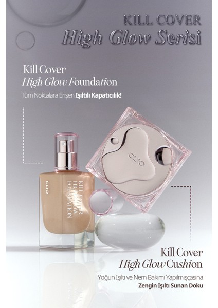 Kalıcı Kapatıcılık ve Yoğun Işıltı Sunan Fondöten Clio Kill Cover High-Glow Foundation (4 Ginger)