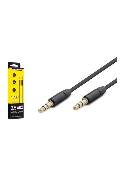 HDX1039S Aux Kablo 1.2mt Siyah