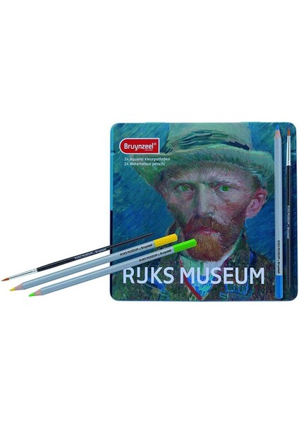 Rijks Museum Aquarell Boya Kalemi Seti 24 Renk Metal Kutu