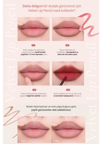 Kremsi Formüle Sahip Dudak Kalemi ve Kalemtıraş Seti CLIO Velvet Lip Pencil Set 01 Rosy Pink