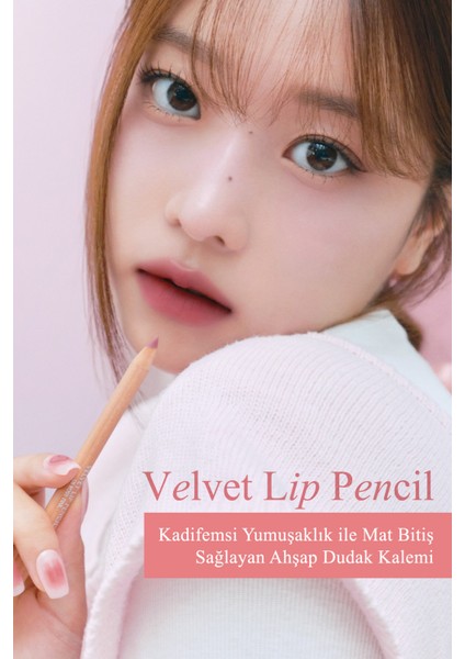 Kremsi Formüle Sahip Dudak Kalemi ve Kalemtıraş Seti CLIO Velvet Lip Pencil Set 01 Rosy Pink