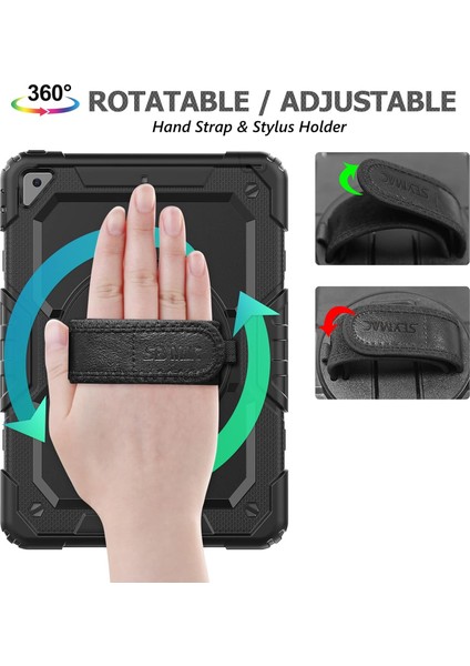 Apple iPad 8. Nesil (2020) 10.2 Ekran Koruyuculu Zırhlı Armor Defender Kılıf A2270 A2428 A2429 A2430