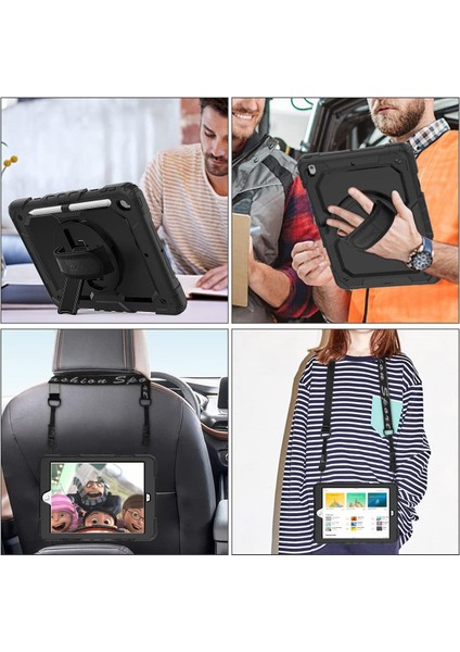 Apple iPad 8. Nesil (2020) 10.2 Ekran Koruyuculu Zırhlı Armor Defender Kılıf A2270 A2428 A2429 A2430