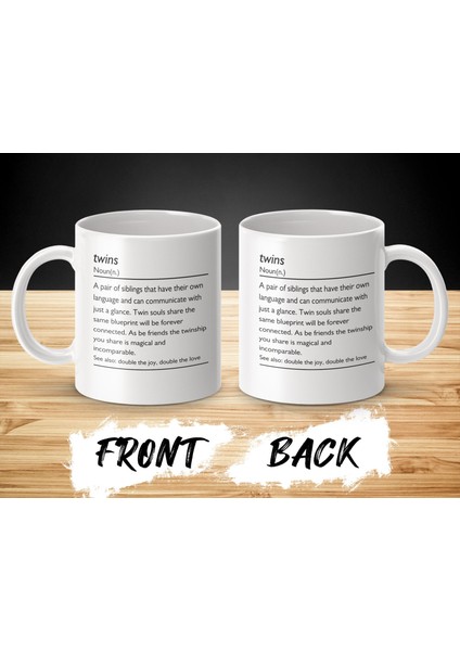 Twins Definition Kahve Kupası, Twin Quote Kahve Fincanı Hediyesi, Sercastic Kahve Fincanı Ikizler Için