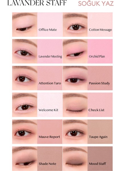 Hafif Dokulu Yoğun Renklere Sahip Göz Farı Paleti CLIO Pro Eye Palette Air (07 Lavender Staff)