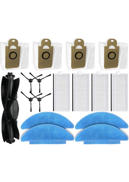 Robojet X-One 2 Pro Yedek Parça Aksesuarları Ana Yan Fırça Hepa Filtre Paspas Bezi Toz Torbası (Yurt Dışından)