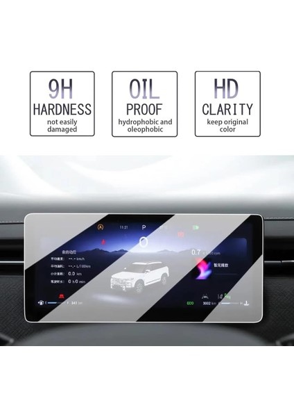 Jaecoo 7 Evolve 2024 2025 Model 10.25 Inç Gösterge Panel Uyumlu 9H Nano Ekran Koruyucu
