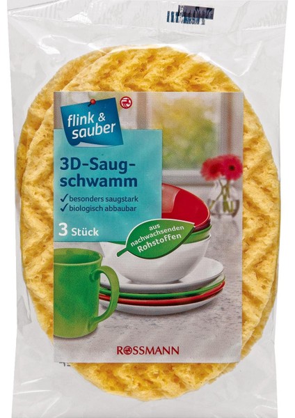 Bulaşık Süngeri 3D 3'lü