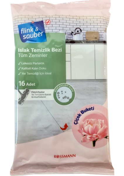 Yer Bezi Islak Çiçek Buketi 16'lı