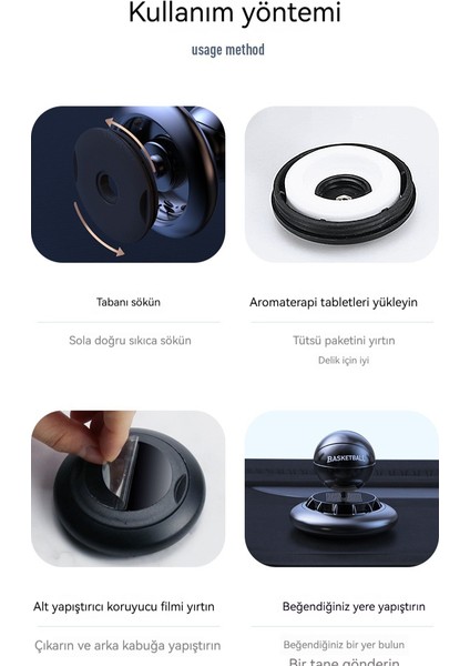 Güneş Döner Araba Uzun Ömürlü Hafif Koku Iç Süsleri (Yurt Dışından) fırsatları