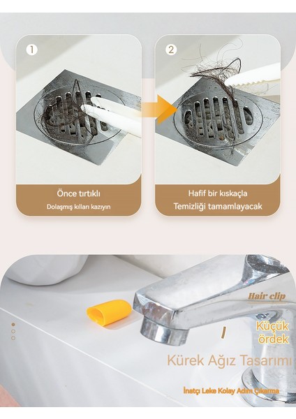 Sevimli Ördek Banyo Saç Çok Işlevli Temizleme Klipleri (Yurt Dışından)