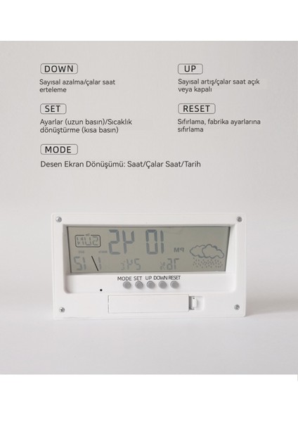 Yaratıcı Hava Görünümü Başucu Sessiz Ins Öğrenci Minimalist Küçük Çalar Saat (Yurt Dışından) fiyatları