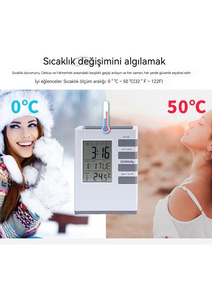 Çok Fonksiyonlu Kalem Takvimi Büyük Ekran Kalem Tutucu Öğrencileri (Yurt Dışından) modelleri