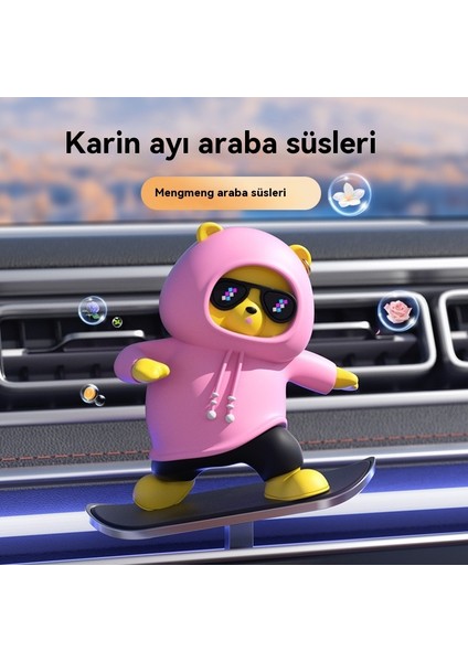 Karikatür Araba Süslemeleri Hareketli Ayı Araba Iç Dekorasyon Süsleri (Yurt Dışından) modelleri