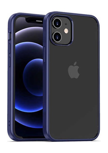 Apple iPhone 12 Kılıf Zore Hom SILIKON-LACIVERT-8682314072991-MLTD47133