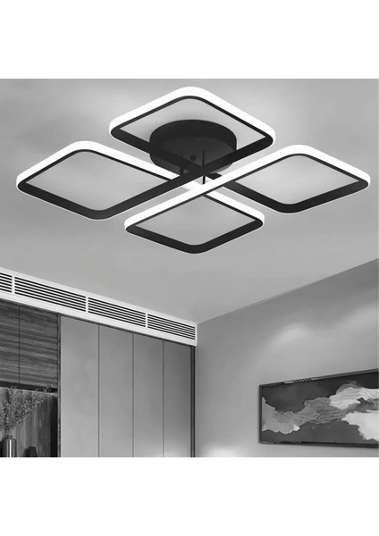 Novan Modern Beyaz Ledli Plafonyer Ledli Avize