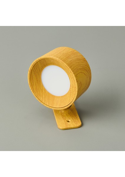 Şarjlı Taşınabilir LED Duvar Aplik - Kahverengi - 9X6X11 cm