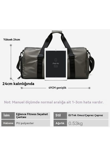 Kısa Mesafeli Seyahat Çantası Büyük Kapasiteli El No Bağımsız Ayakkabı Deposu Kuru ve Islak Ayırma Tek Omuzlu Spor Çantası (Yurt Dışından) indirimleri