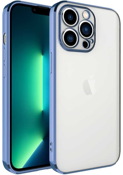 Apple iPhone 13 Pro Max Kılıf Zore Glitter Full Renkli Silikon KAPAK-MAVI-8680436387788-MLTD69264