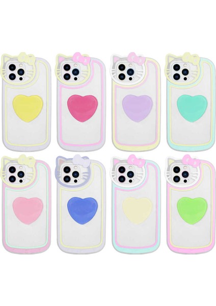 Apple iPhone 12 Pro Kılıf Kedi Figürlü Transparan Pop Soketli Zore Ritmik Kapak-Pembe KOYU-868043660 fiyatları