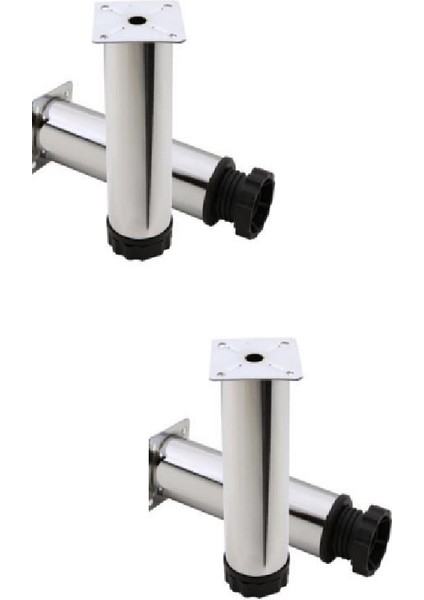 Ayarlanabilir Metal Orta Ayak 17 cm Gümüş (2 cm Uzatma Payı Mevcut)
