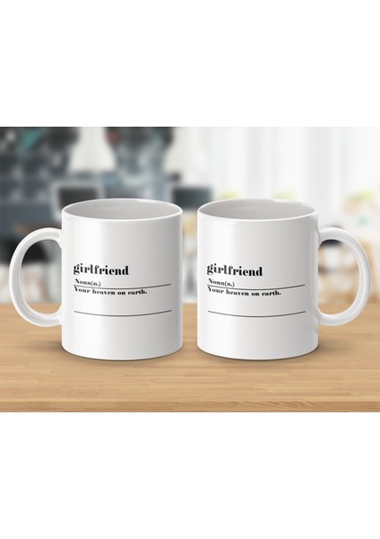 Girlfriend Definition Kahve Kupası, Onun Için Sercastic Kahve Fincanı Hediyesi, Doğum Günü Hediyeler